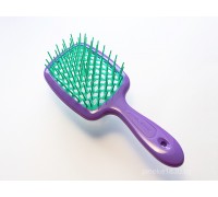 Щетка для волос сиреневая с бирюзовыми зубчиками  Janeke Superbrush  86SP226VT