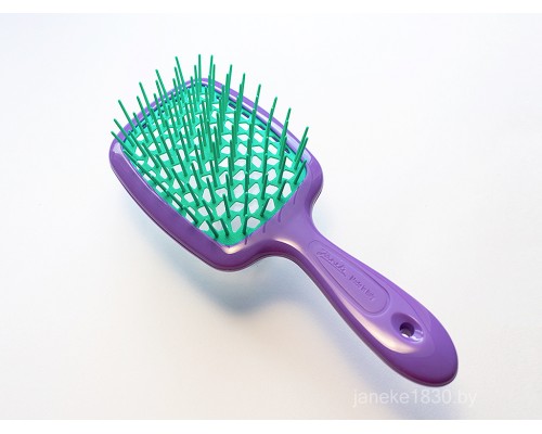 Щетка для волос сиреневая с бирюзовыми зубчиками  Janeke Superbrush  86SP226VT