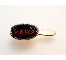 Щетка для волос золотая с чёрной натуральной щетиной и леской Janeke Superbrush Limited Edition Gold AUSP21M  