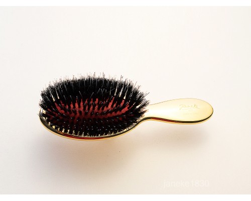 Щетка для волос золотая с чёрной натуральной щетиной и леской Janeke Superbrush Limited Edition Gold AUSP21M  