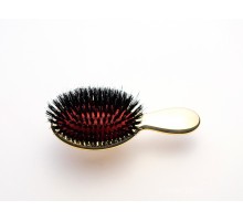 Щетка для волос золотая с чёрной натуральной щетиной и леской Janeke Superbrush Limited Edition Gold AUSP24M  