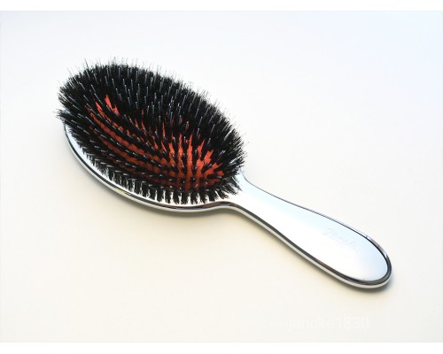 Щетка для волос серебряная с чёрным Janeke Superbrush  CRSP22M