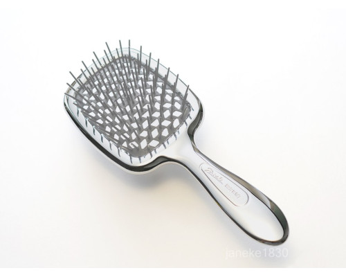 Щетка для волос серебряная с серым Janeke Superbrush  CRSP230 