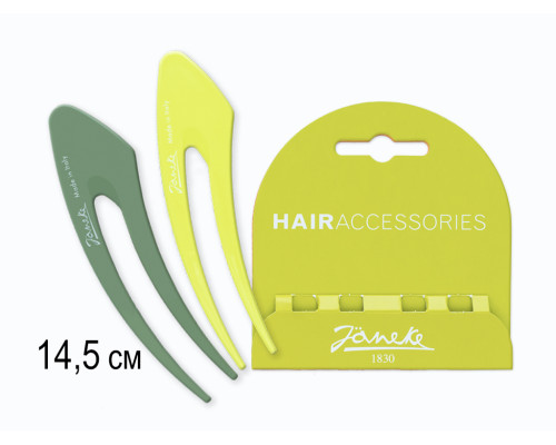 Шпильки Janeke/Hairclip лайм/фисташка  JG49020BLILIM