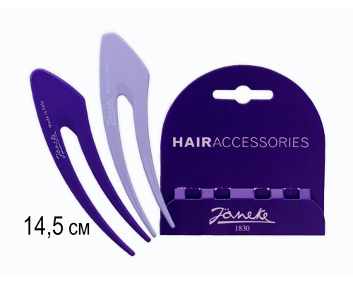 Шпильки Janeke/Hairclip фиолет/сирень  JG49020BLIVIO-14.5см