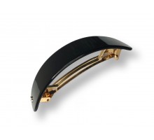 Заколка автомат черная с лого  Janeke NZ0139N 