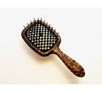 Щетка для волос лепард с черными  зубчиками Janeke Superbrush  SP230MAC