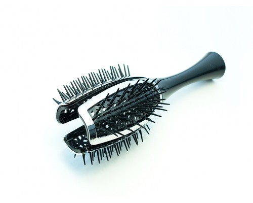 Janeke Vented Brush Curvy Tulip SP503CR NER черная с серебряной вставкой 